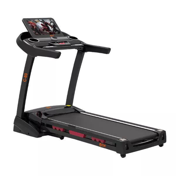 C-80 SMART Folding Treadmill with Incline, Oil Pressure Suspension, 16" Touchscreen with Netflix