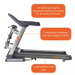 T-98 SMART Folding Treadmill with Inbuilt Massage Machine. Watch Netflix and more on a 16" Monitor.