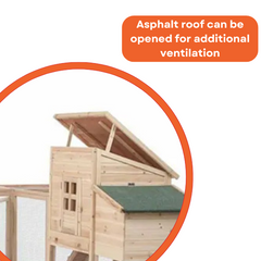 The Cluckleberry Inn Chicken Coop – 6-8 Birds - Natural Wood
