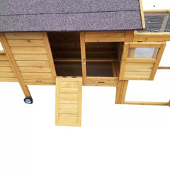 Egg-Zotic Chicken Coop With Wheels – 6-8 Birds - Natural Wood