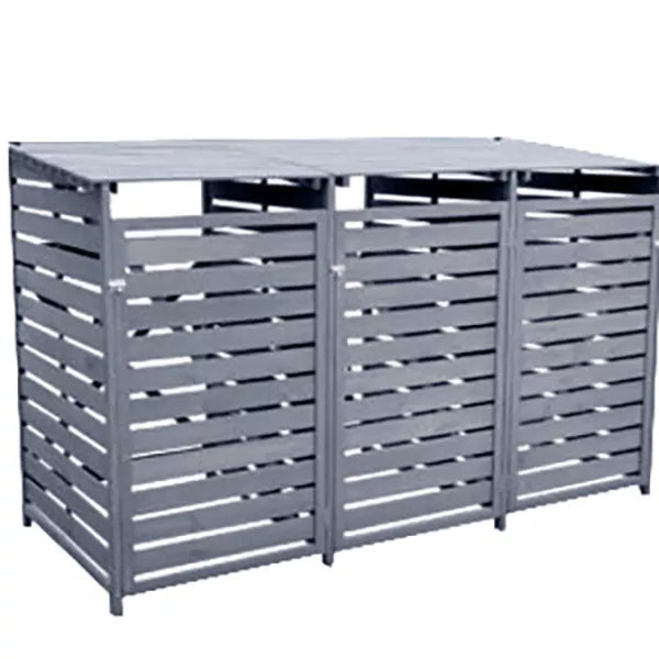 Wheelie Bin Storage – 3 Bay - Grey