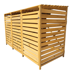 Wheelie Bin Storage – 3 Bay - Grey