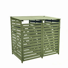 Wheelie Bin Storage – 2 Bay - Green