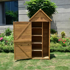Wooden Cabinet Tall With 5 Shelves