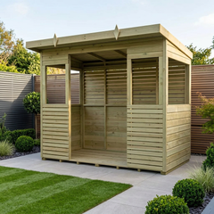 8ft x 4ft BBQ Shed & Outdoor Kitchen Shelter – All-Weather Grilling