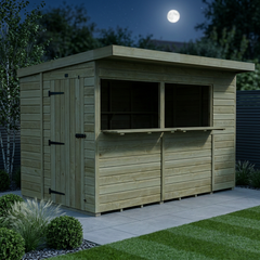 10ft x 6ft Premium Timber Bar Shed – The Ultimate Garden Entertaining Space
