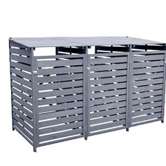 Wheelie Bin Storage – 3 Bay - Grey